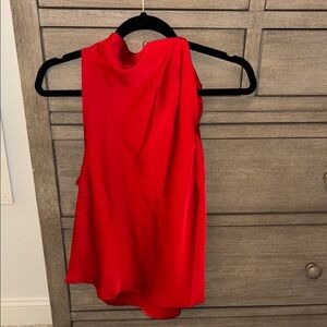 Elegant Red Sleeveless Top